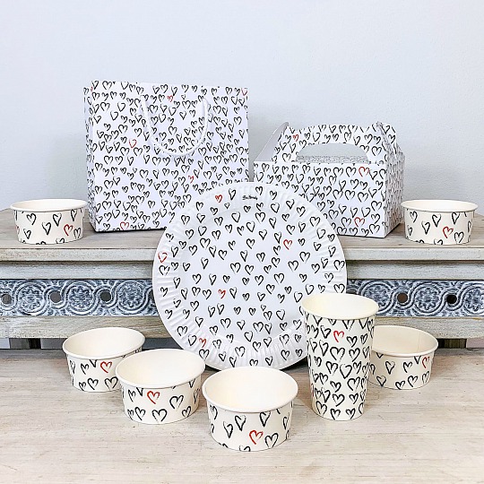 Krabička na cupcake - Hearts (8 Ks) - K11-5021-01