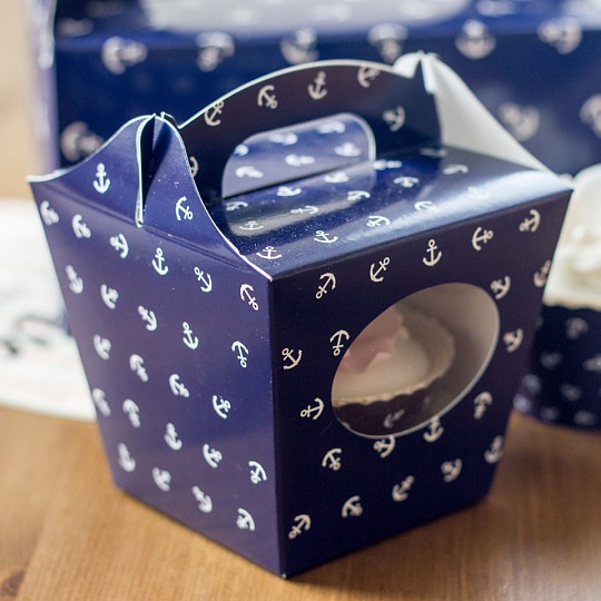 Krabička na cupcake - Anchors (8 Ks) - K11-5024-01