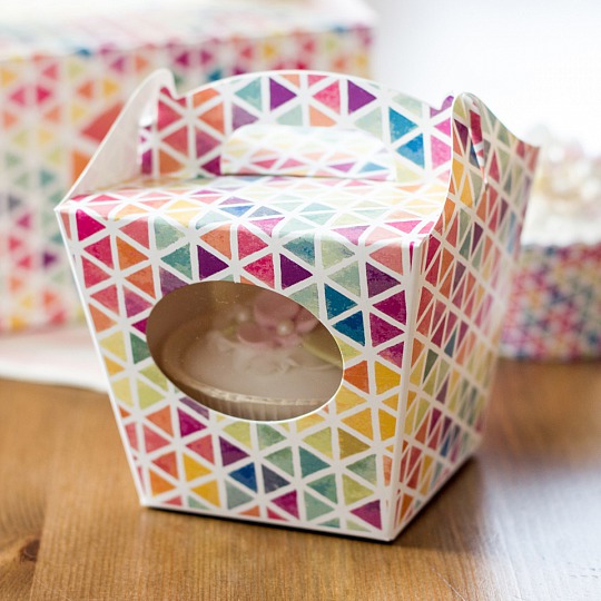 Krabička na cupcake - Triangles (8 Ks) - K11-5025-01