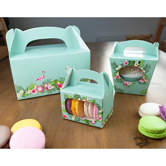 Krabička na makrónky - Flamingos - K12-5020-01