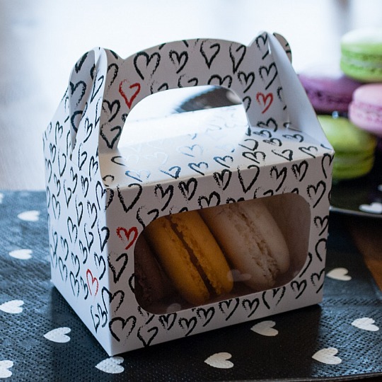 Krabička na makrónky - Hearts - K12-5021-01