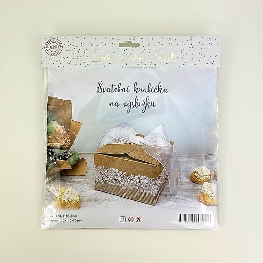 Svadobná krabička na výslužku (balenie 8 ks) - K34-2168-10-8
