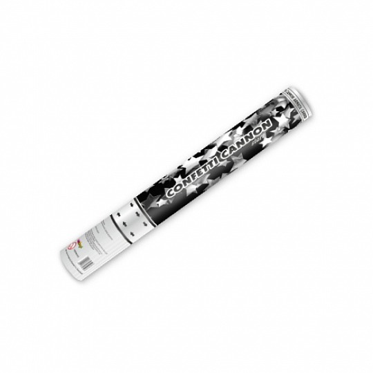 Párty konfety vystreľovacie hviezdy strieborné - KF5302