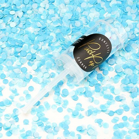 Párty konfety push pop modré - KF5304