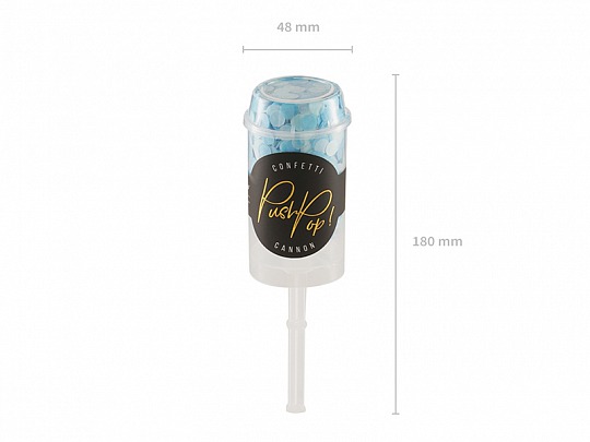 Párty konfety push pop modré - KF5304