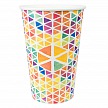 Papierový pohárik  - Triangles (8 Ks) - KL5025
