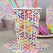 Papierový pohárik  - Triangles (8 Ks) - KL5025