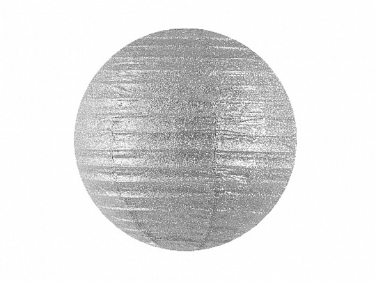 Lampión - Glittery lantern, silver, Ø 25 cm (1 ks) - LP4008