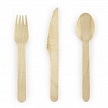 Drevené príbory - Wooden cutlery, mix (18 ks) - PB001