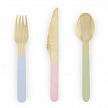 Drevené príbory - Wooden Cutlery, mix (18 ks) - PB002