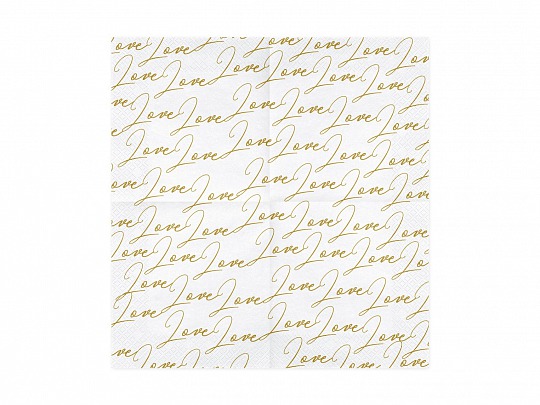 Obrúsky - Napkins Love, white (20 ks) - UB105