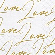 Obrúsky - Napkins Love, white (20 ks) - UB105