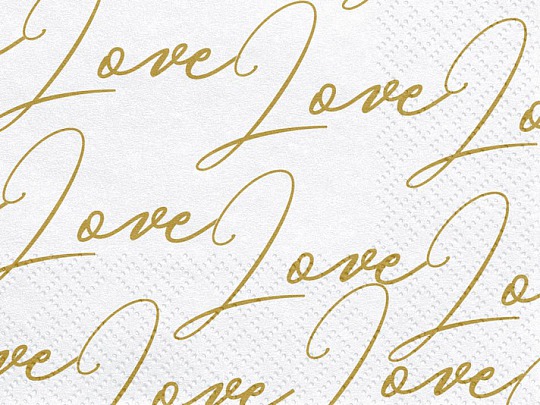 Obrúsky - Napkins Love, white (20 ks) - UB105