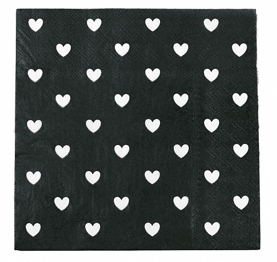 Obrúsky - White Hearts (30 Ks) - UB5034