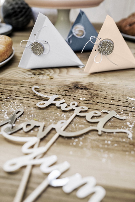 Zápich - Cupcake toppers Love, silver (6 ks) - ZP4002