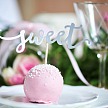 Zápich - Cupcake toppers Love, silver (6 ks) - ZP4002