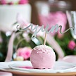 Zápich - Cupcake toppers Love, silver (6 ks) - ZP4002