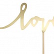 Zápich - Cupcake toppers Love, gold (6 ks) - ZP4003