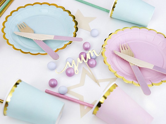 Zápich - Cupcake toppers Love, gold (6 ks) - ZP4003