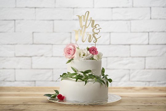 Zápich - Cake topper Mr&Mrs - ZP4005