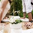 Zápich - Cake topper Love, gold (1 ks) - ZP4006