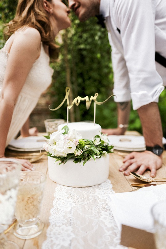 Zápich - Cake topper Love, gold (1 ks) - ZP4006