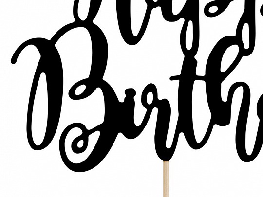 Zápich - Cake topper Happy Birthday (1 ks) - ZP4007