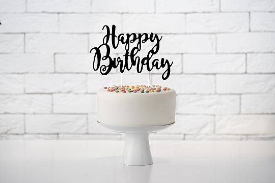 Zápich - Cake topper Happy Birthday (1 ks) - ZP4007