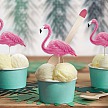 Zápich - Toppers Aloha - Flamingos (6 ks) - ZP4008