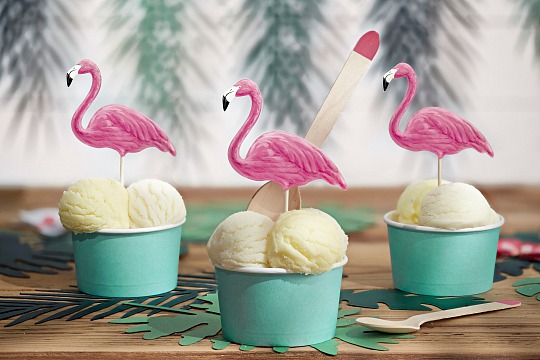 Zápich - Toppers Aloha - Flamingos (6 ks) - ZP4008