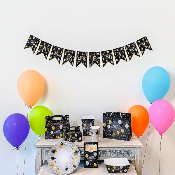 Narodeninová girlanda čierna – Narodeniny – GR5071