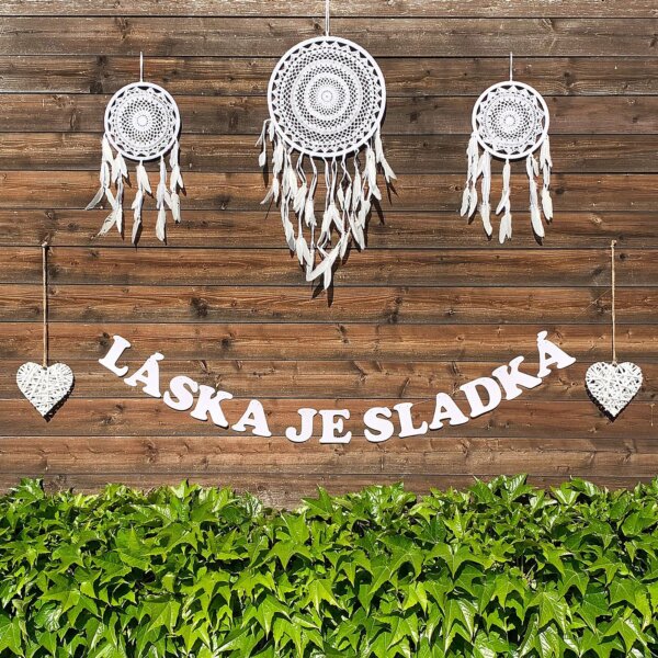 Svadobná girlanda LÁSKA JE SLADKÁ - GR6005-02-S