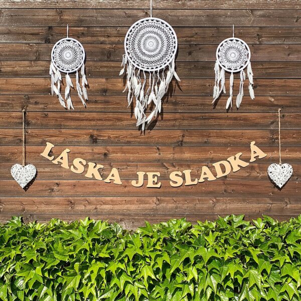 Svadobná girlanda LÁSKA JE SLADKÁ - GR6005-25-S