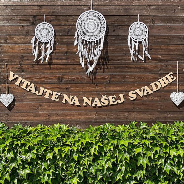 Svadobná girlanda VITAJTE NA NAŠEJ SVADBE - GR6007-25-S