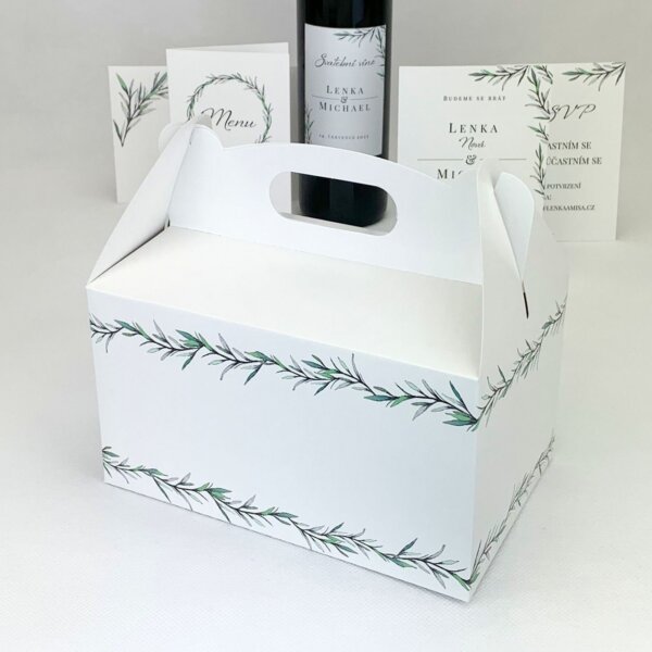Svadobná krabička stredná s motívom rozmarínu - K56-4000-01