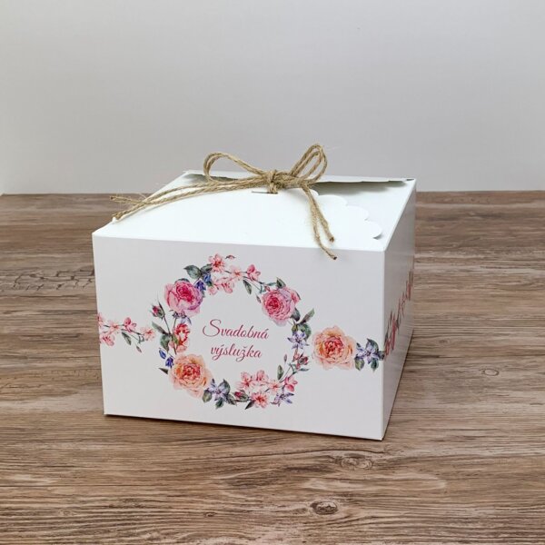 Svadobná krabička na výslužku štvorcová - K66-2089-01-S