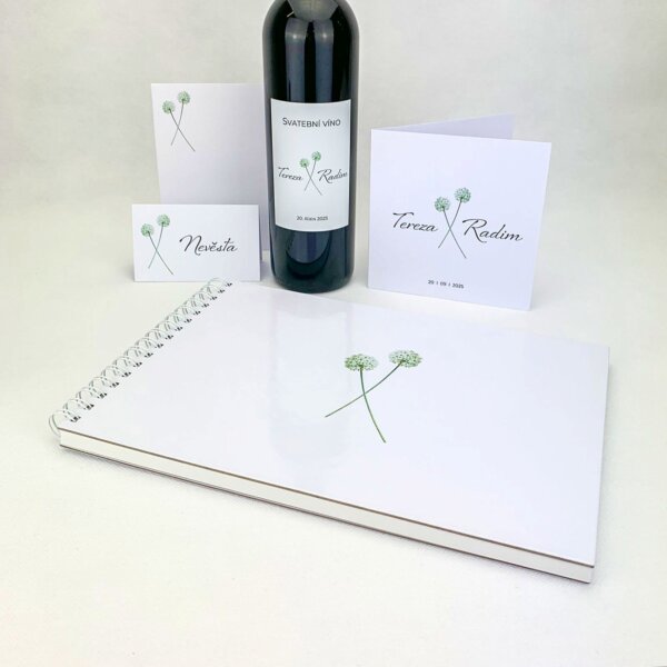 Svadobná kniha s motívom okrasného cesnaku - SK-A-4005U