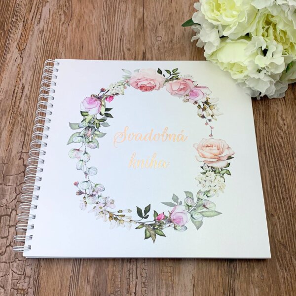 Svadobná kniha s kvetinovým motívom- SK-K-2134-S