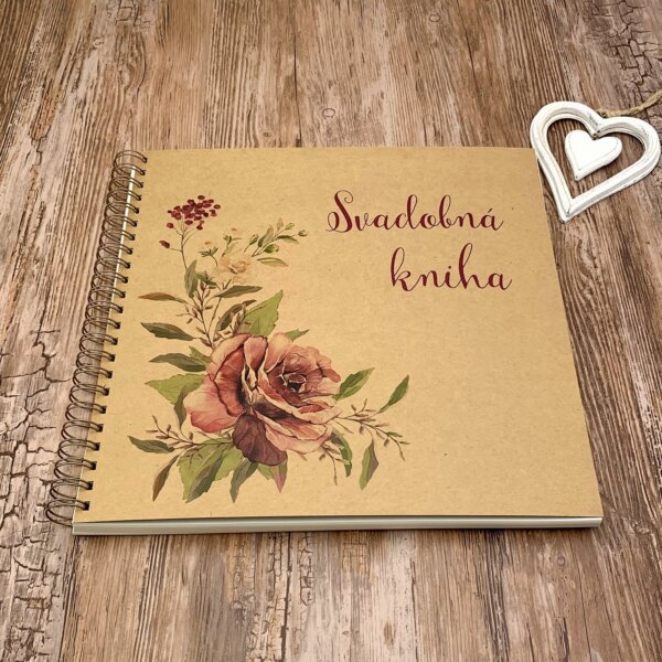 Svadobná kniha s ružou - SK-K-2141-S