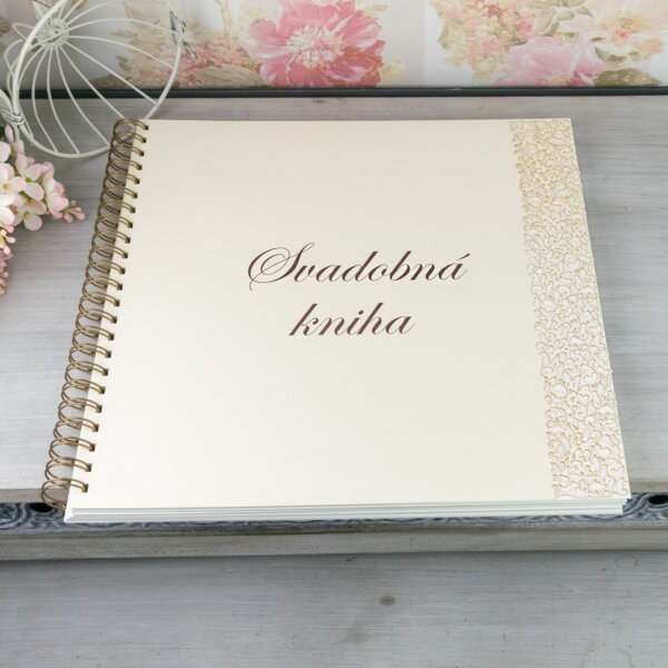 Svadobná kniha s krajkou - SK-K-977-S