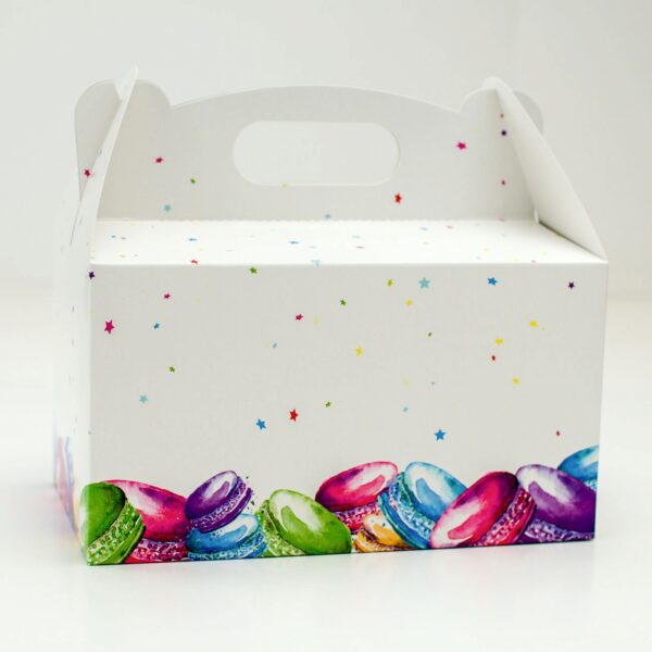 Krabička na zákusky farebné makrónky - K56-5009-01