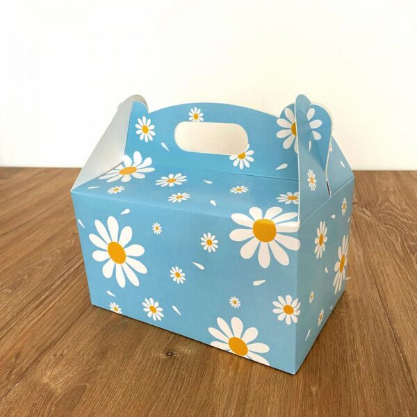 Krabička na zákusky modrá s kvetinami - K56-5031B